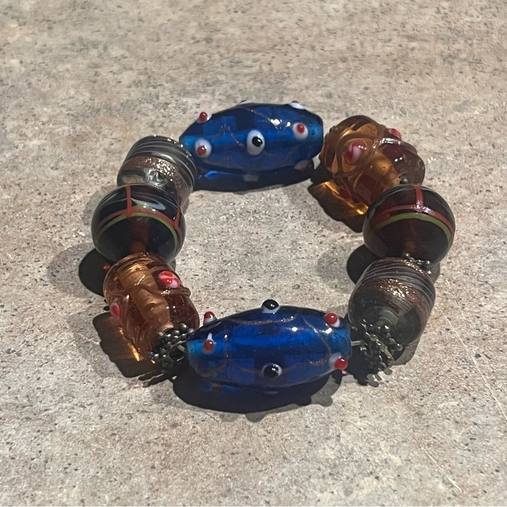 Faux, Costume, Estate Jewelry, Y2K:90โs Multicolor Beaded Bracelet